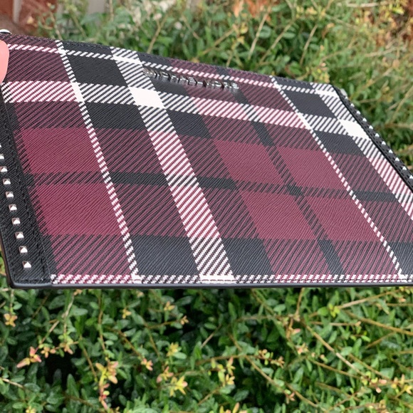 Michael kors jet setXL plaid wristlet merlot multi - Picture 5 of 8